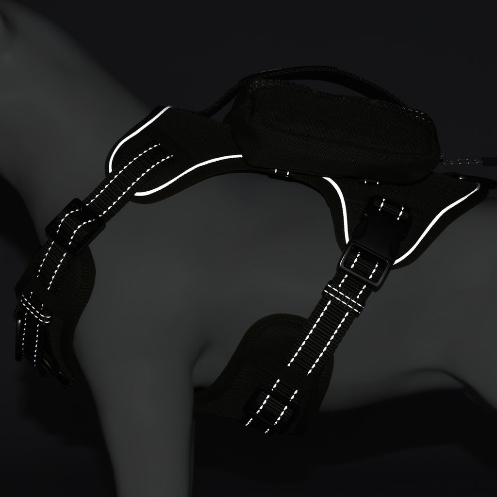 Tactical-Style Dog Harness, No-Pull, Pockets for Essentials