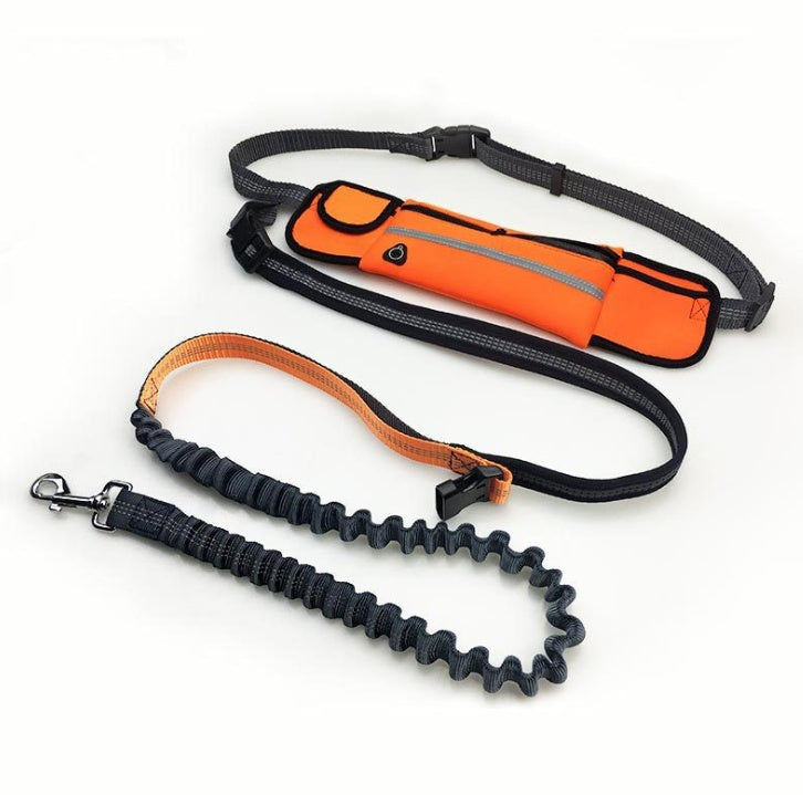 Hands-Free Running Leash with Pocket and Shock-Absorbing Bungee