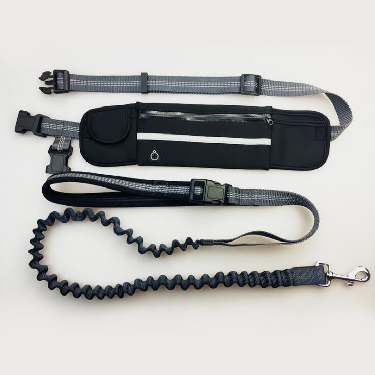 Hands-Free Running Leash with Pocket and Shock-Absorbing Bungee