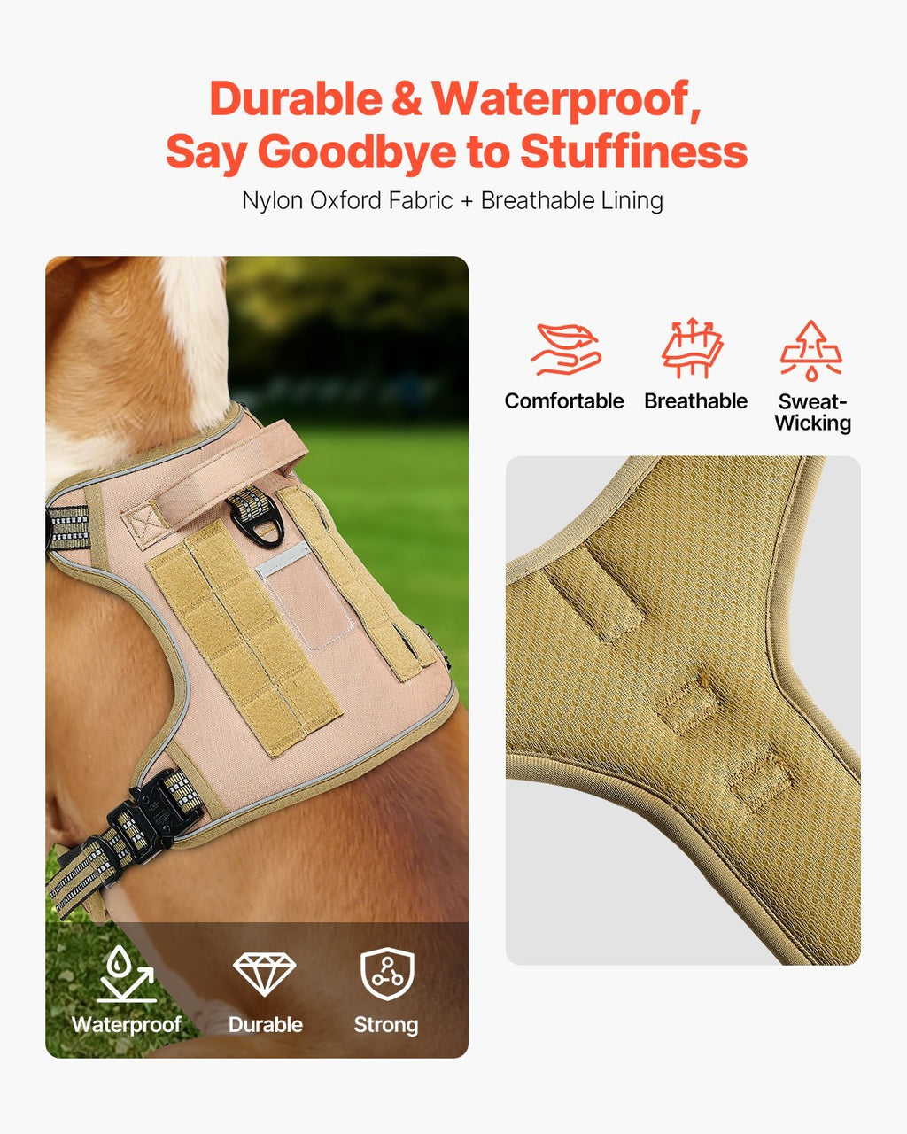 Gentle Control Tactical Vest, Adjustable for Powerful Pullers