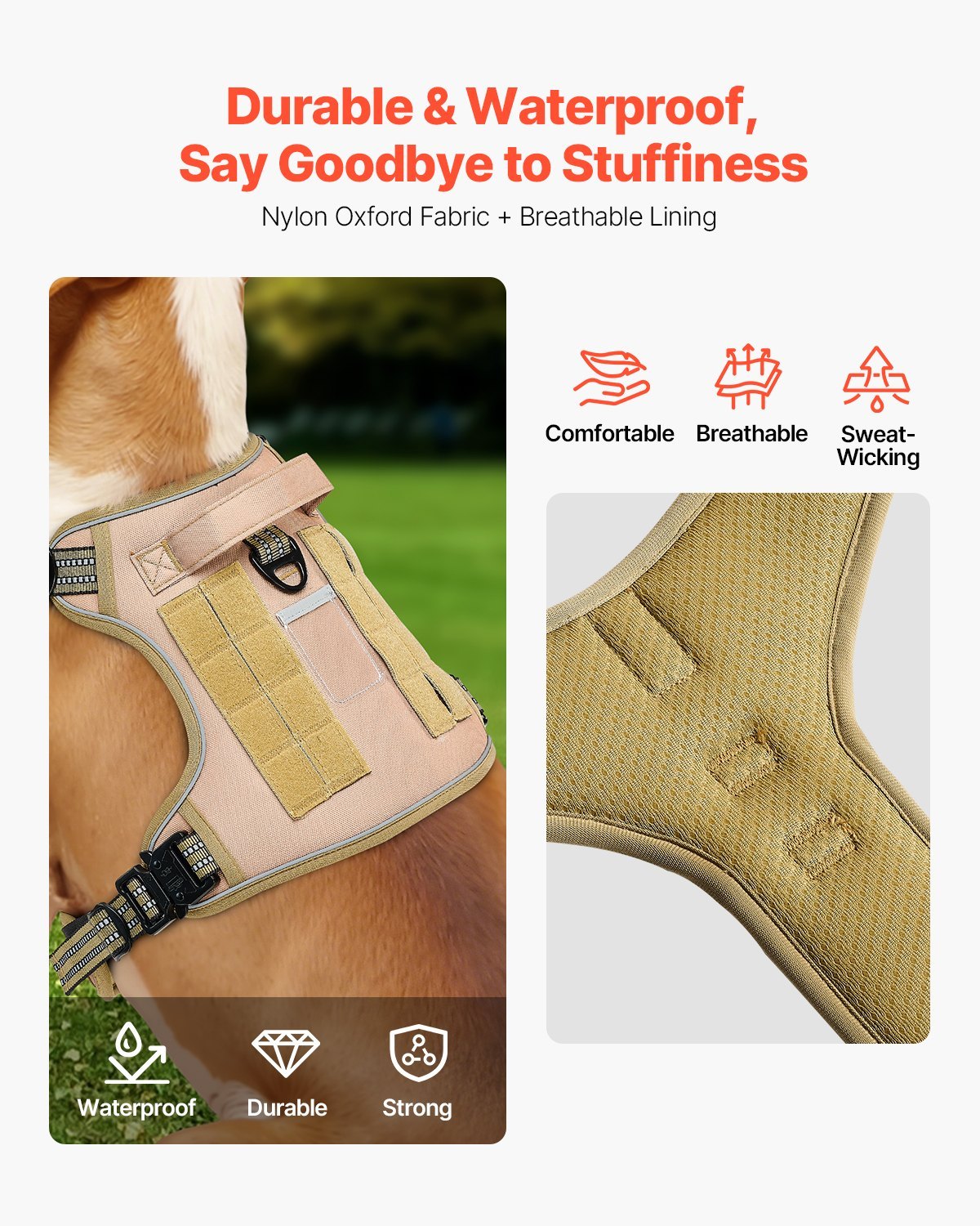 Gentle Control Tactical Vest, Adjustable for Powerful Pullers