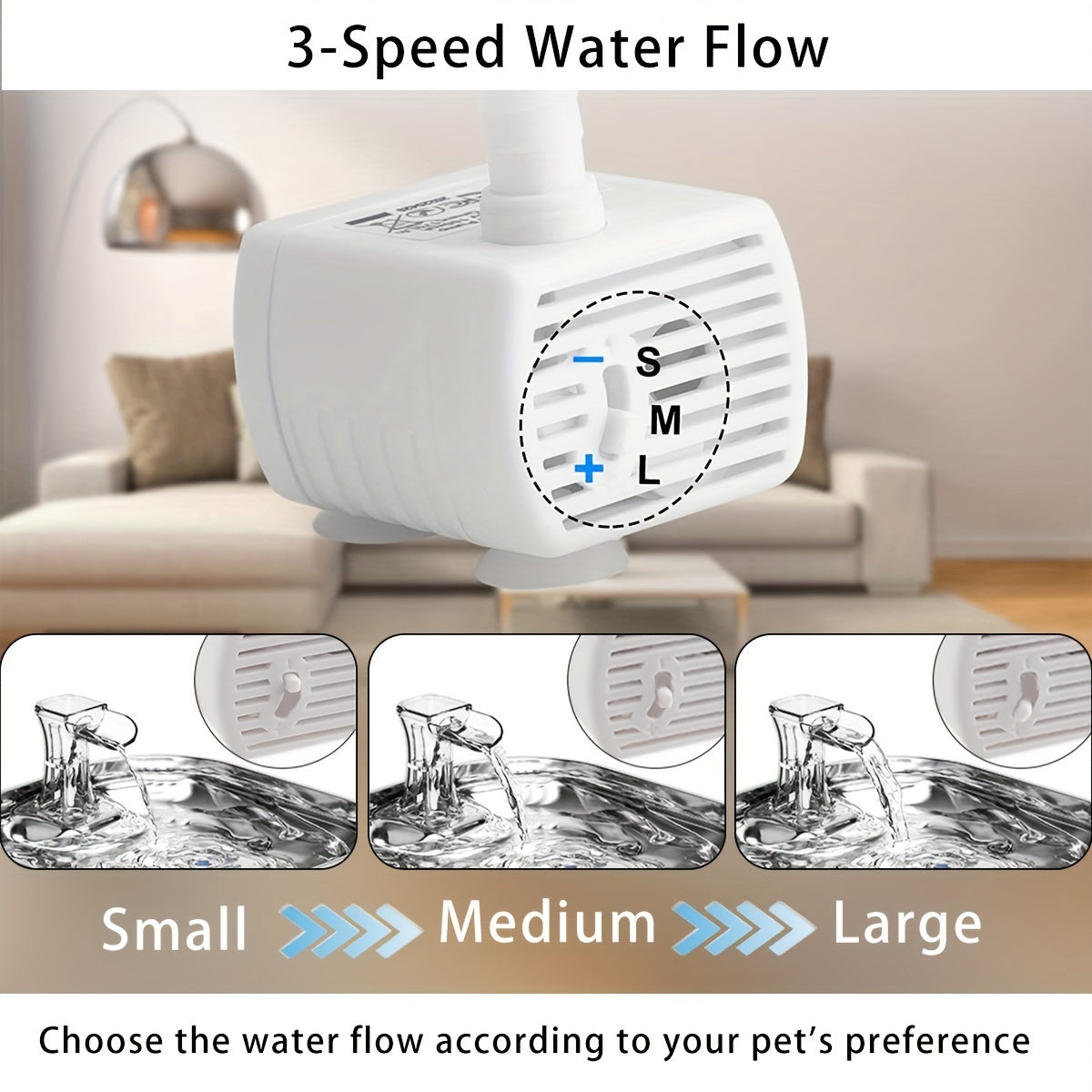 Quiet Stainless Pet Fountain for Happy, Healthy Hydration