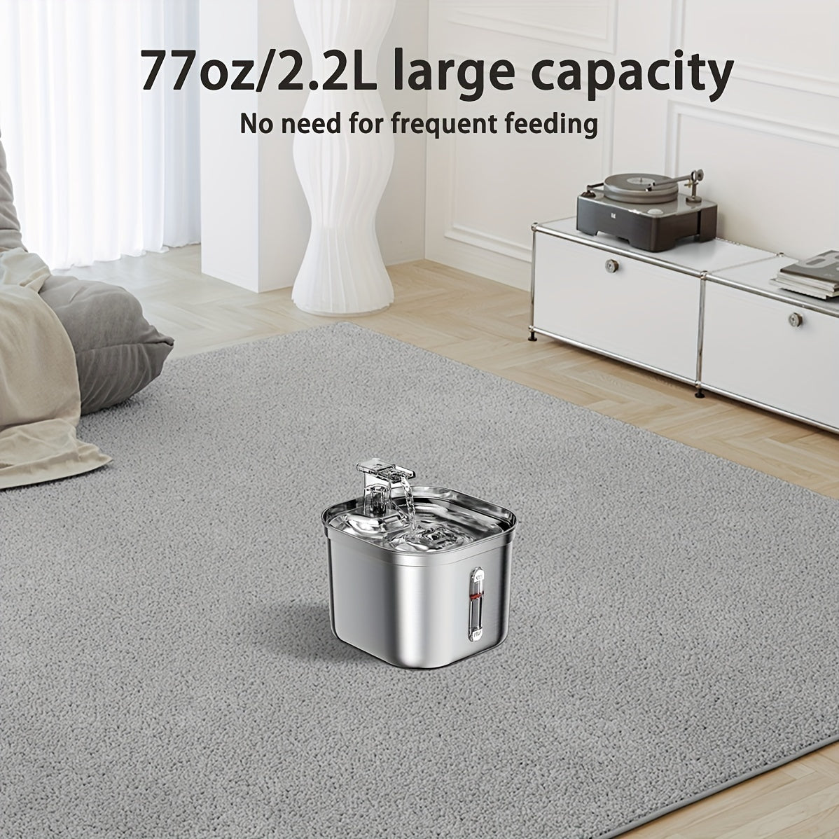 Quiet Stainless Pet Fountain for Happy, Healthy Hydration