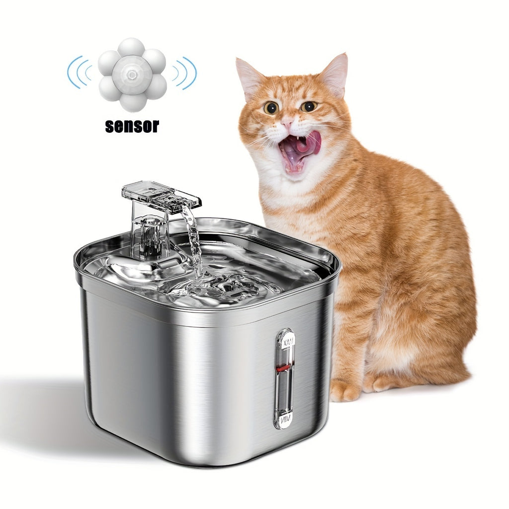 Quiet Stainless Pet Fountain for Happy, Healthy Hydration